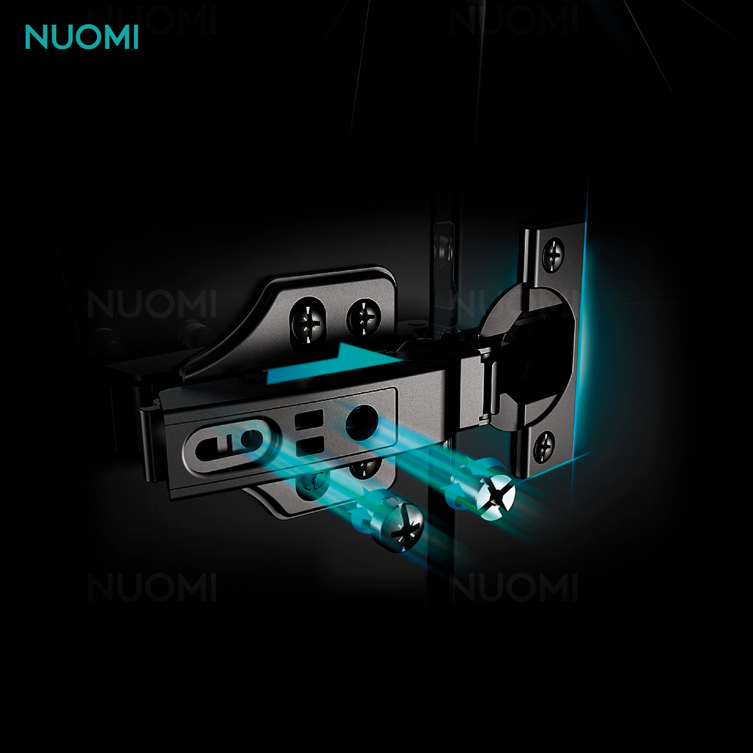 NUOMI Super Rust Proof Cabinet Hinge Concealed Adjustable Soft Close Hinges Hydraulic Aluminium Furniture Hinge for Cabinet Door