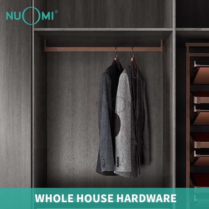 NUOMI HERA series Wardrobe Hardware Clothes Hanging Rail Bedroom Accessories Aluminum Hanging Rod for Closet