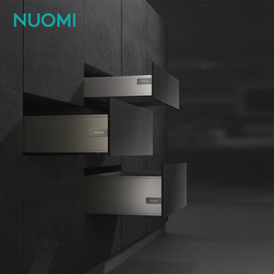 NUOMI Furniture Hardware Cabinet Drawer Slide Soft Close Slim Runner Rail Tandem Metal Drawer Box Undermount Drawer Slide