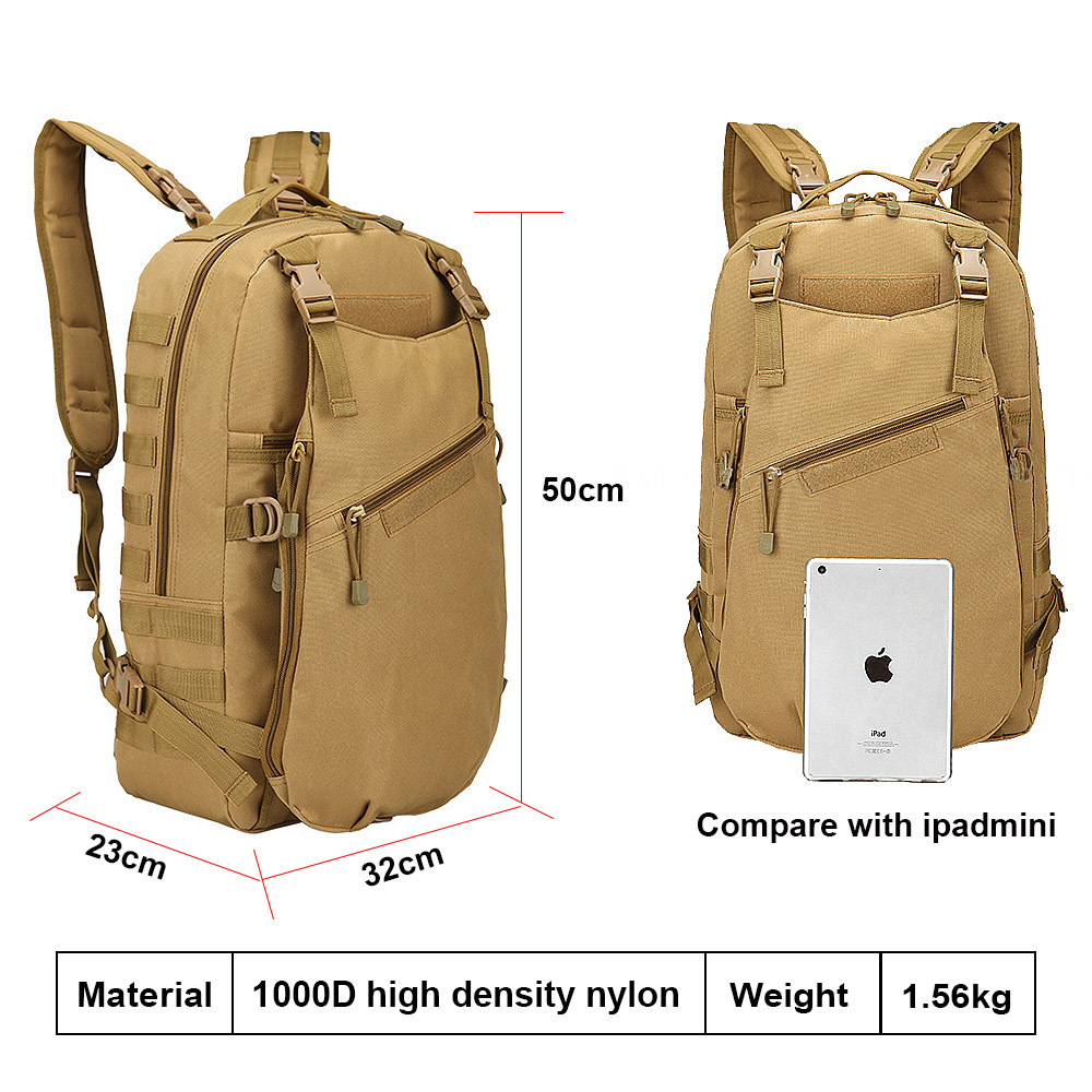 High quality Outdoor expandable Tactical gear Backpack Camo Lightweight MOLLE waterproof hiking camping duffel bag