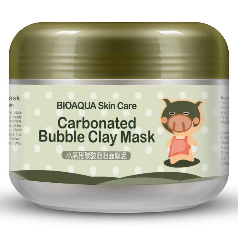 bioaqua private label moisturizing smoothing mud carbonated bubble facial clay mask