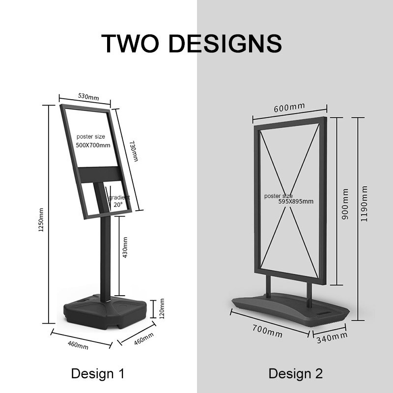 A1 Sidewalk Pavement Sign Poster Stand Heavy Duty Outdoor Water Injection Poster Stand