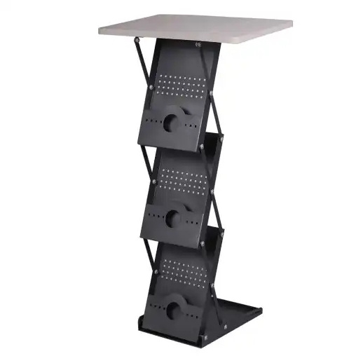 Magazines Outdoor Display Rack / Metal wire Catalog Shelf / Hotel Lobby Free Standing Newspaper Stands