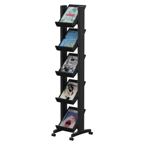 wholesale a4 brochure stand holder floor display stand rack metal tall catalog brochure magazine display stand