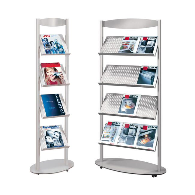 wholesale a4 brochure stand holder floor display stand rack metal tall catalog brochure magazine display stand