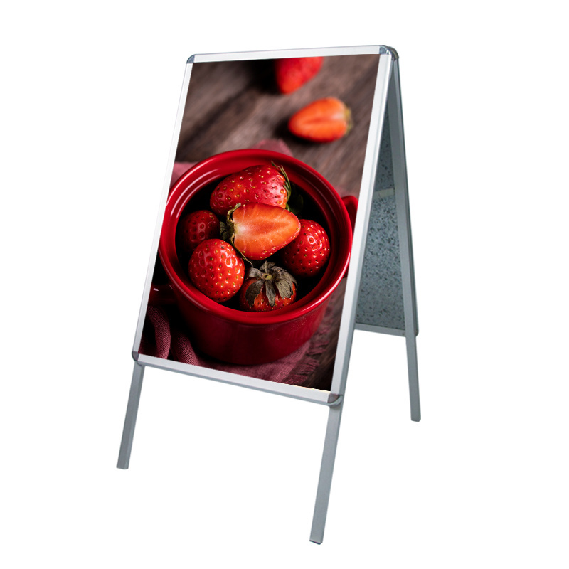 wholesale Outdoor Aluminum Double Side a frame sign board Pavement Sidewalk Stand up Advertising Board