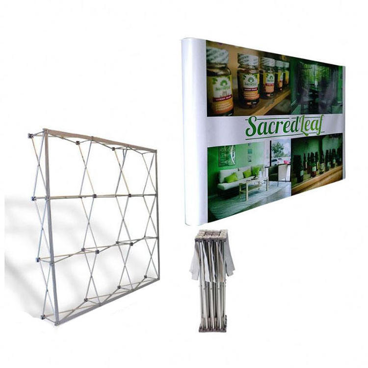 Pop Up Wall Popup Stand Fabric Display Banners Banner Curved Exhibit Pop-Up Backdrop 3X4 Promotion Trade Show Advertising