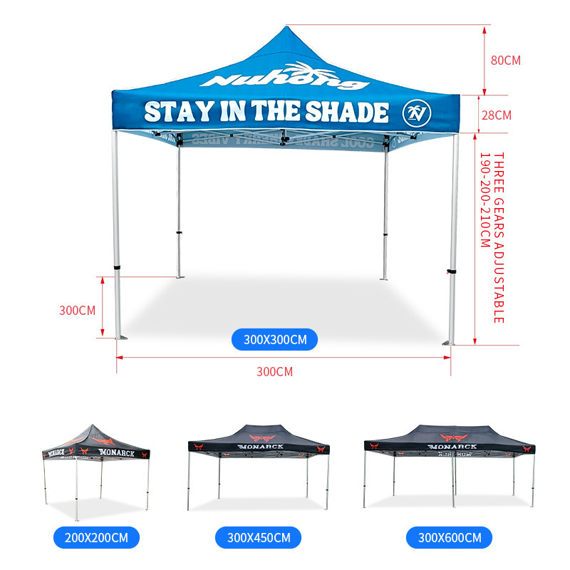 Custom Advertising Aluminum Cheap 10x10 Waterproof Folding Gazebo Outdoor Pop Up Canopy Marquee Trade Show Tent