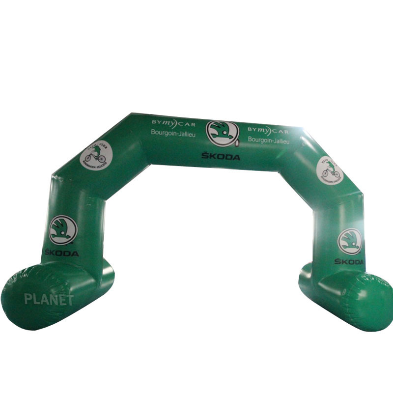 Customized  Air Sealed Green Black Inflatable Arch Giant  Bicycle Finish Line Inflatable Arch For Outdoor Sports