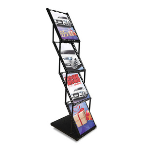 6 Layer A4 Portable brochure holder fold-up magazine rack display stand Brochure Display Holder