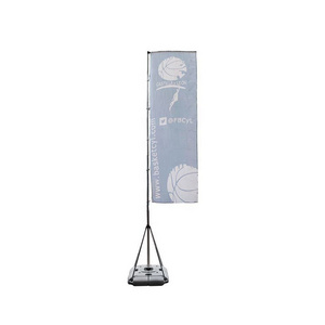 7ft High Aluminum Flagpole Outdoor Teardrop Beach Flag Banner Stand with Stake for Promotional Use