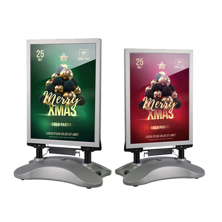 Factory Direct Sale Advertising Aluminum Customized Outdoor Led Panel Display Board Pavement Poster Sign Stand