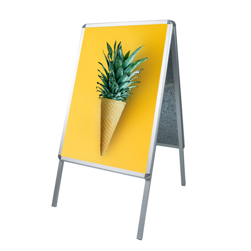 wholesale Outdoor Aluminum Double Side a frame sign board Pavement Sidewalk Stand up Advertising Board