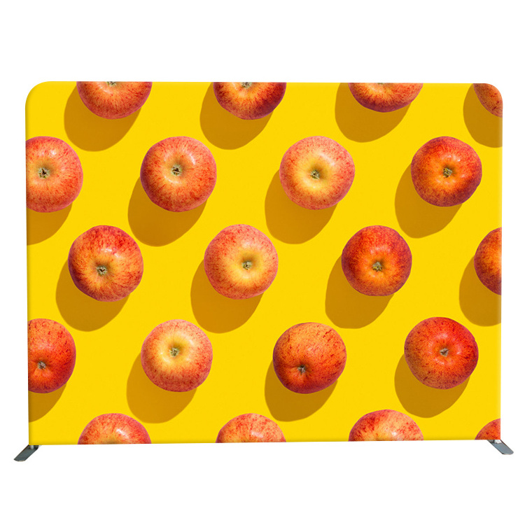 8ft Straight Tension Fabric Booth Wall Photo Background for Expo Displays Durable Display Racks