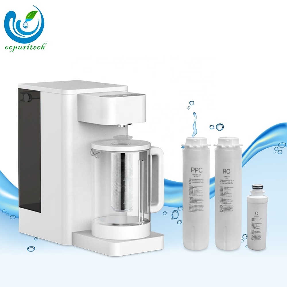 2023 hot sale 100 GPD mini electric water purifier smart household 3 stage RO water treatment system