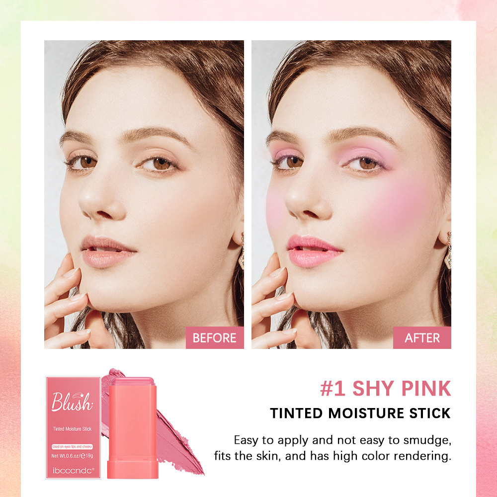 Customization Pretty Flush All-day Staying Pink Cheek Hydrating Natural and Organic Makeup Creamy Liquid Blush Blush stick