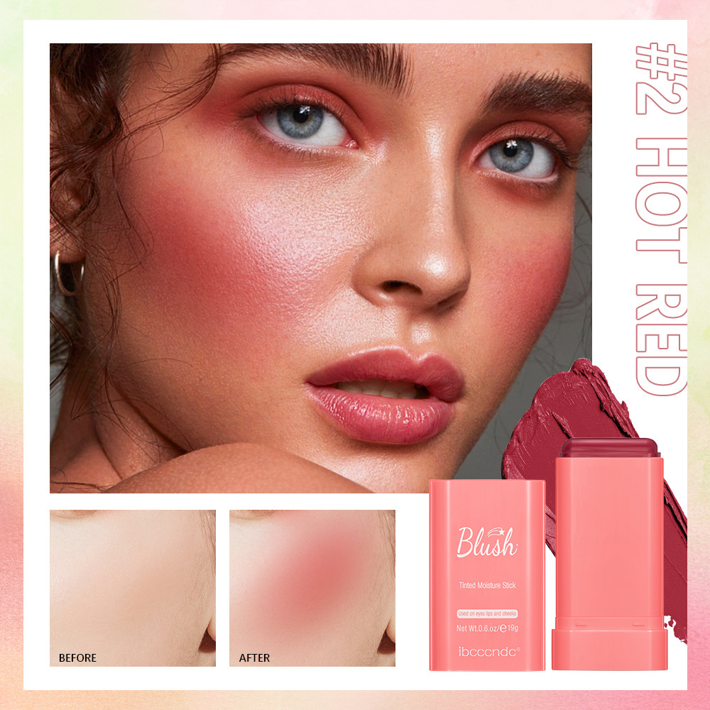 Customization Pretty Flush All-day Staying Pink Cheek Hydrating Natural and Organic Makeup Creamy Liquid Blush Blush stick