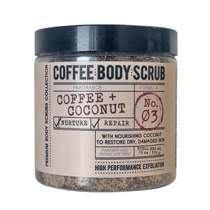 Private Label Custom Whitening Body Salt Sugar Coconut Coffe-Face Coffee Body Scrub