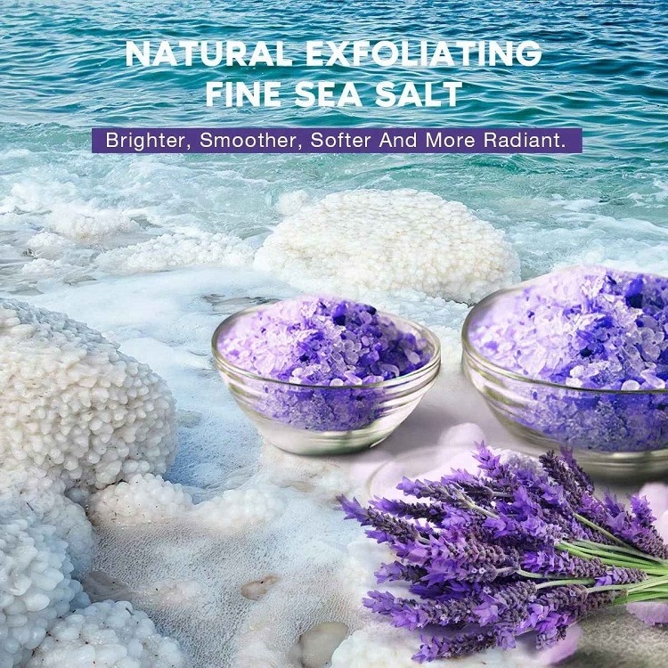 10.6oz 18oz Sea Salt Strawberry Seed Whitening Lavender Essential Oil Body Exfoliator Rosemary Infusion Shea Butter Sugar Scrub