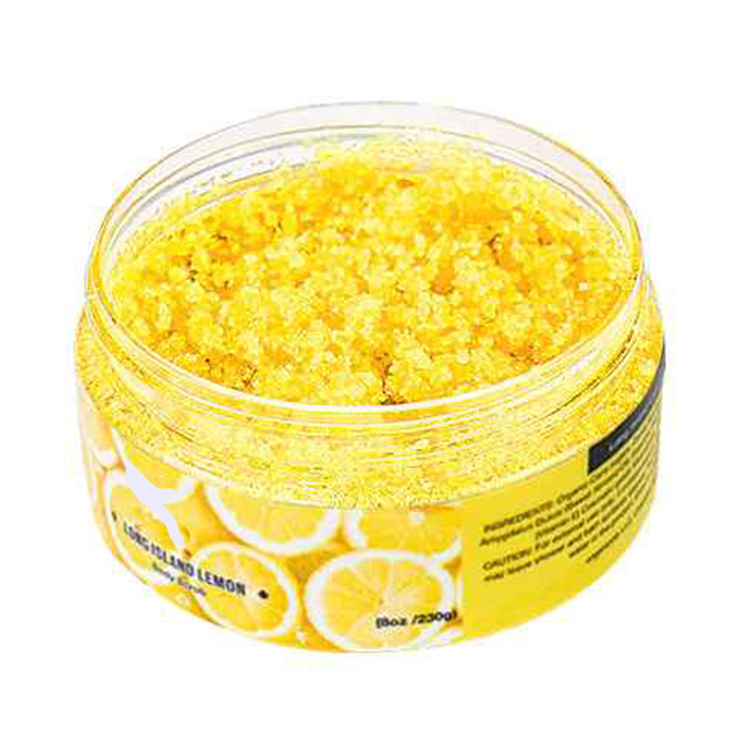 Private Label Korean Cosmetics Gommage Au Curcuma Citron Zesty Exfoliating Organic Lemon Oil Dead Sea Salt Face Body Scrub