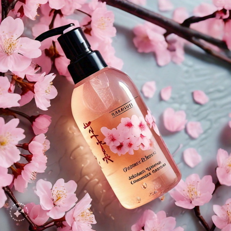 China Maker Custom Logo Japanese Cherry Blossom Petal Fragrance Perfume Milk Mist Hand And Body Lotion In 1 Body Wash Shower Gel