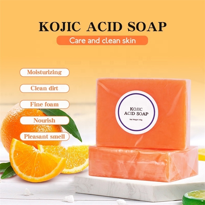 Face Body Skin Brightening Lightening Cleansing Whitening Lemon Tumeric Dark Spot Remover Original Kojic Acid Soap With Vitami