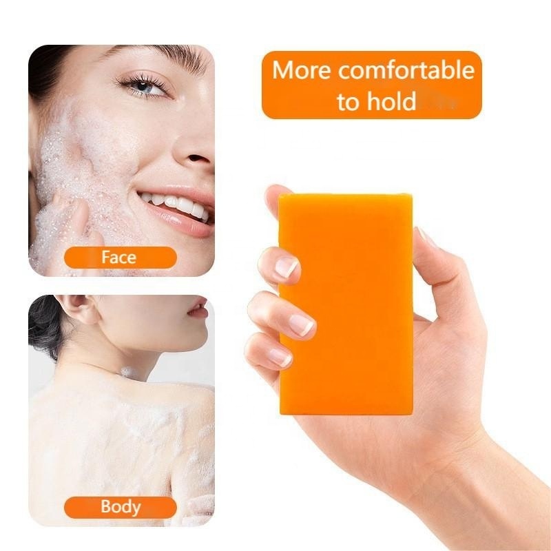 Custom Private Label Skin Brightening Lightening Bath Bleaching Body Face Whitening Turmeric Papaya Kojic Acid Soap Original Set