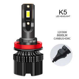 K5 H4 H7 Led Bulb Headlight 12V H8 H1 H3 H11 9012 LED Dual color Car Bulb 3000K 6000K Fog Light