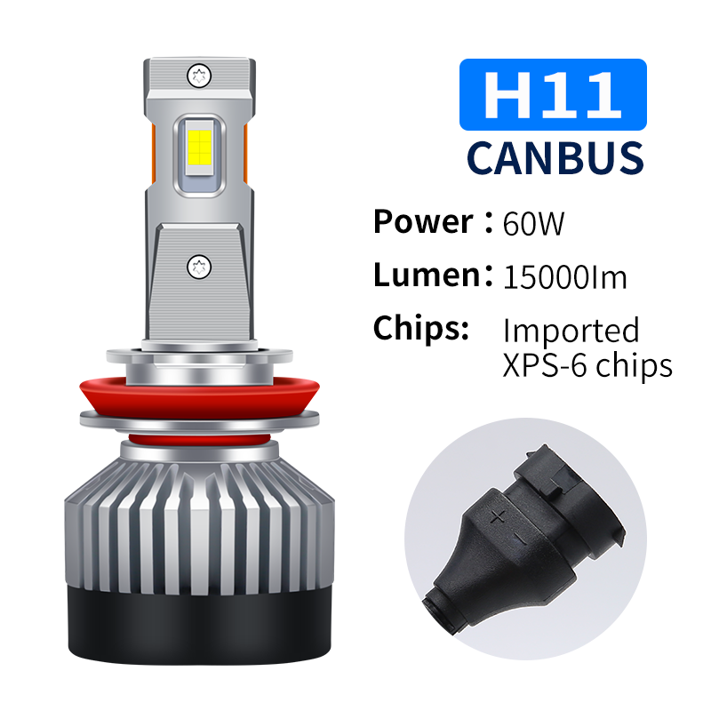 12V 120W 30000LM 6500K Strong Canbus Auto Lighting System K11 H1 H4 H7 H11 9005 9006 Car Led Headlight