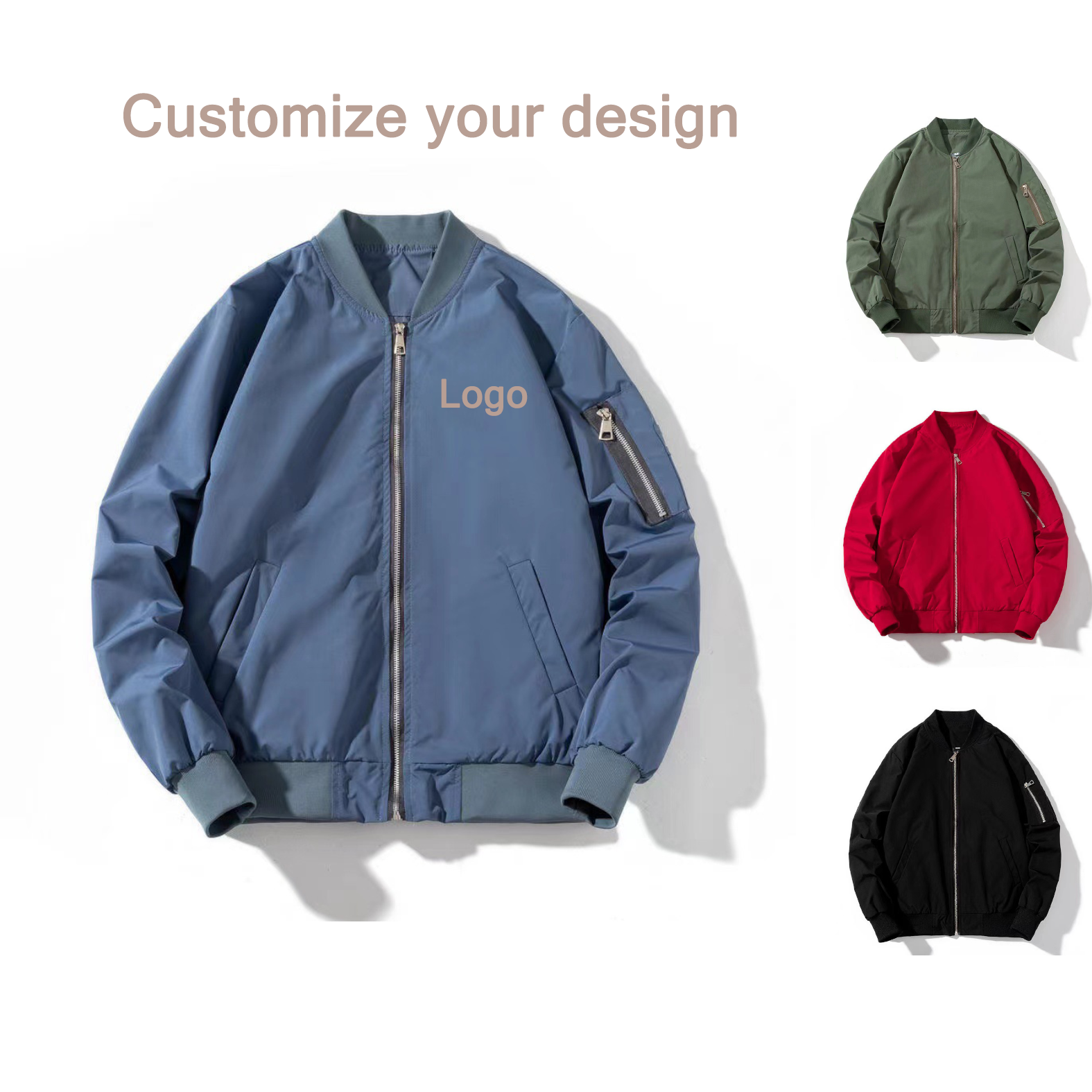 embroidery oversized bomber jacket satin bomber jacket for man for women