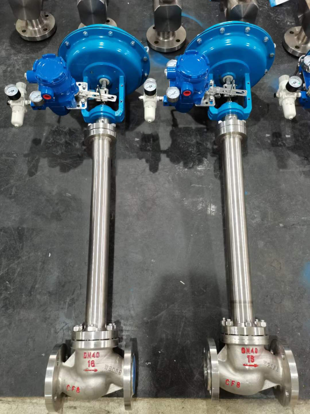 Pneumatic control valve for low temperature Liquid cryogenic nitrogen treatment-196 degree