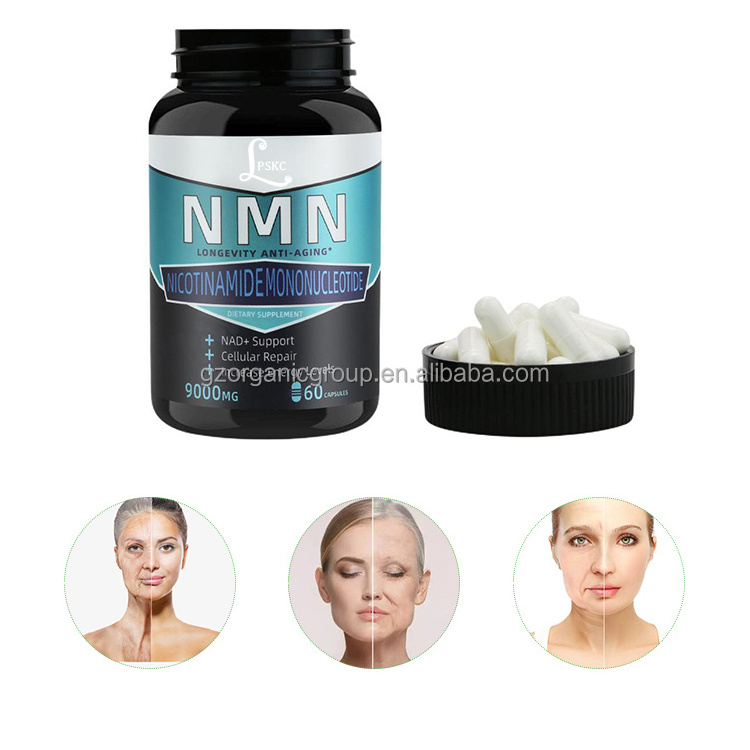 OEM Health Supplements Resveratrol NMN Beta Nicotinamide Mononucleotide 99% NMN Powder 300MG NMN Anti-Aging Capsule