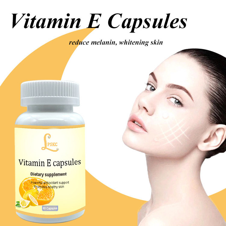 Hot Sale Private Label Antioxidant Supplements Organic Health Care Skin Whitening  Vitamin E Capsule For Anti Aging