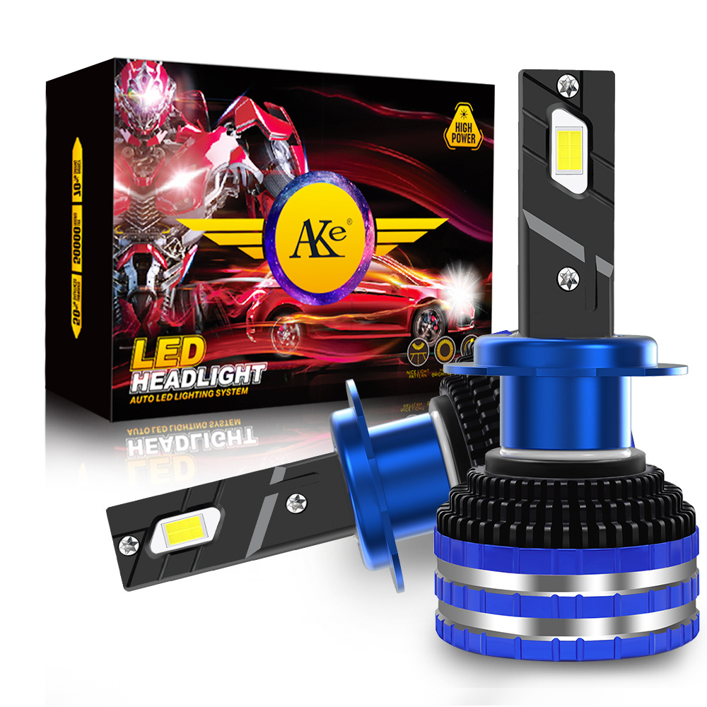 AKE 12v 75W h4 led car headlight 8000LM h7 H1 H11 H13 H16 car headlight bulbs with fan 6500K IPX68 waterproof led bulb for car