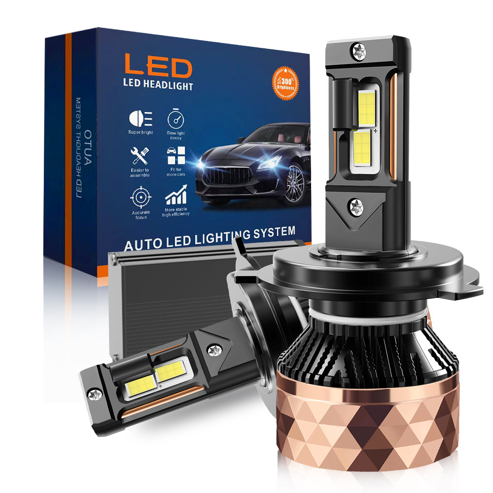 AKE V80S led headlights High Power 100W high low beam h4 led headlight 12V 6000K h7 led headlight bulb 8400Lm h11 9005 9006 led