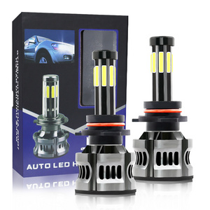 AKE High Power Hi-low Beam COB LED H4 led headlights bulb 30W 8 sides H7 led headlight 6000K luces led H11 car led headlight