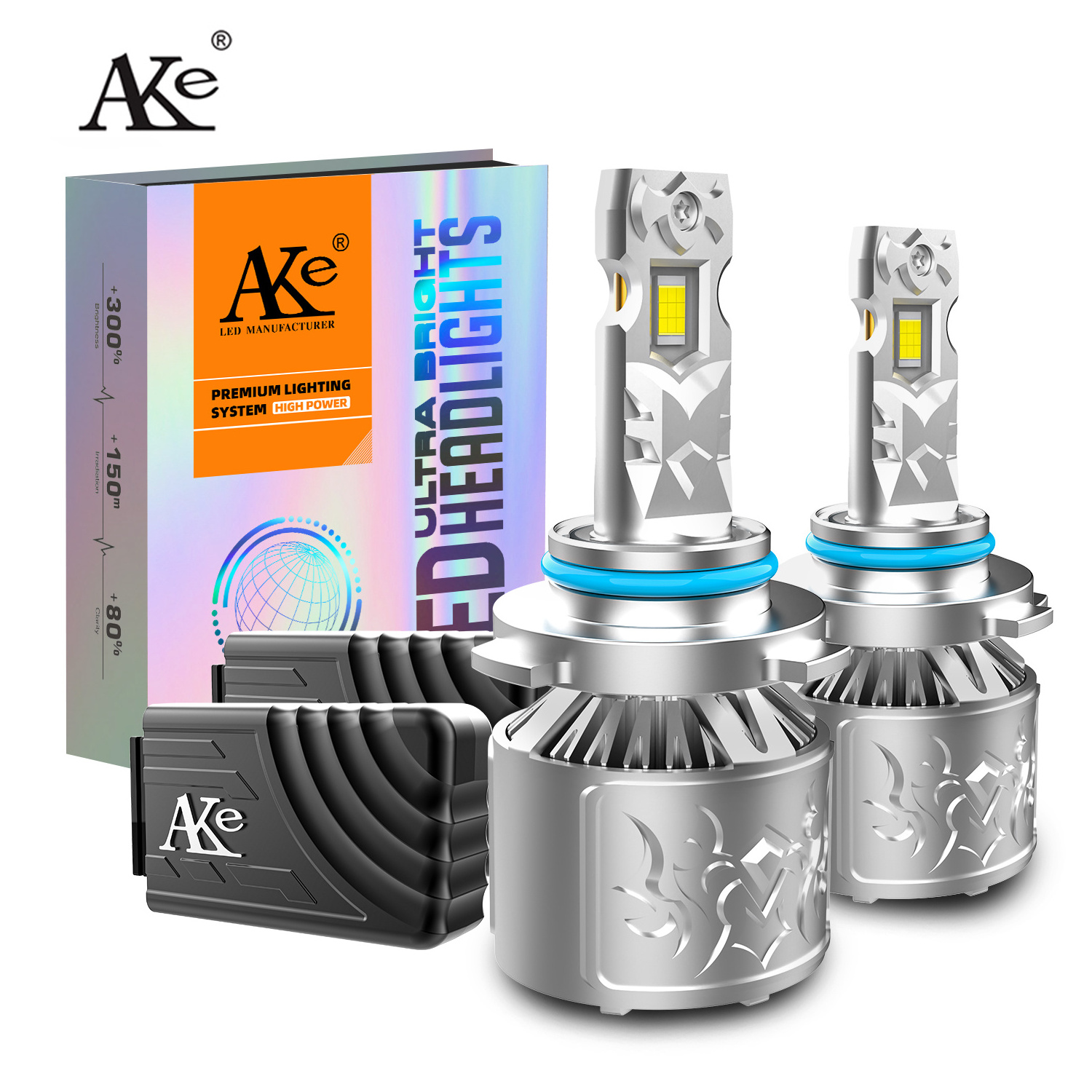 AKE YZ-01 h4 led headlight high power 120w 12000lm 6000k h11 led headlight bulb 9-16V 3870 chips led h1 h3 h7 9005 9006 9012 led