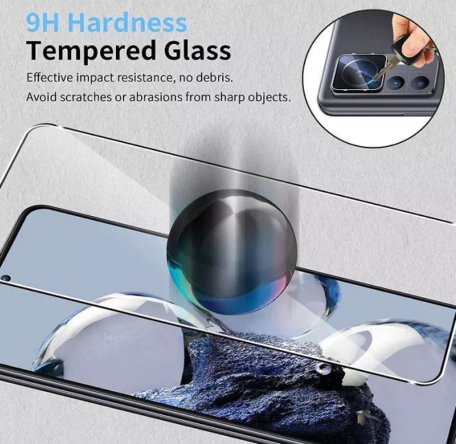 Factory Price Full glue 9H 2.5D Screen Protector Mobile Phone Tempered Protective Glass for redmi note 12 12 pro+ A1 12T M5s 11R