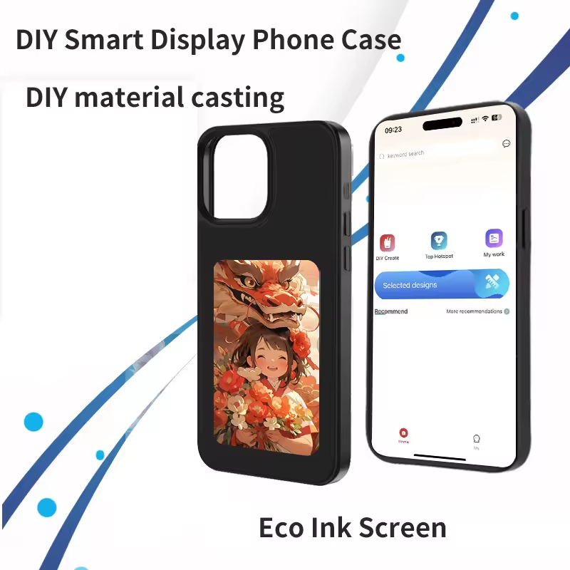 Hot Selling Custom Pattern Smartphone Case Smart E Ink Screen Phone Case for iPhone 15/15pro/14 pro max