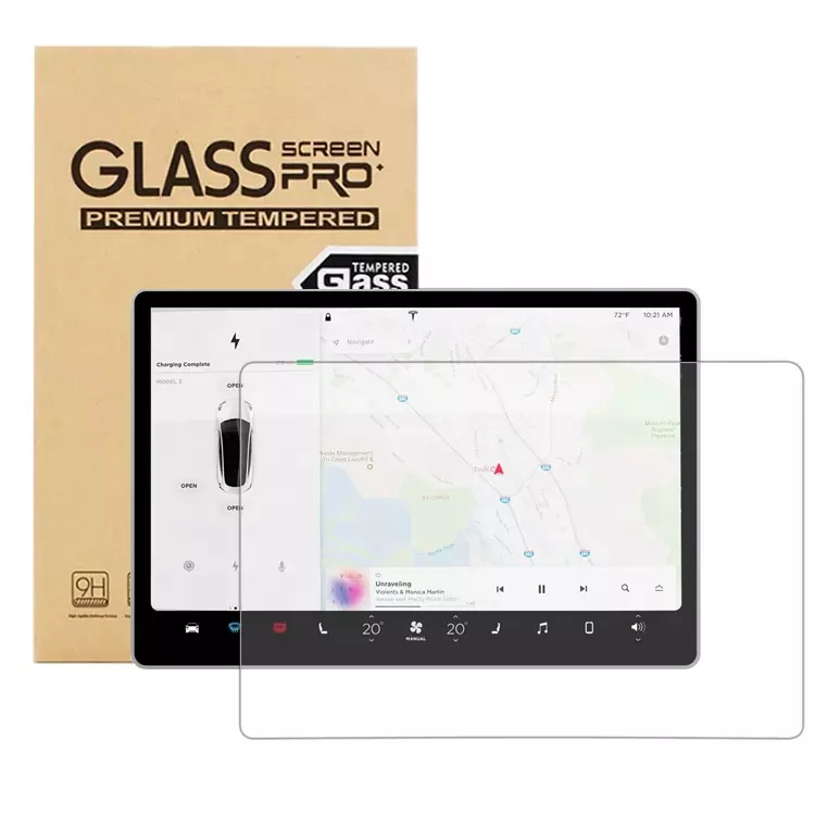 Center Control Touchscreen Car Navigation GPS Touch HD Clear Tempered Glass Screen Protector for Tesla Model 3 / Y 15