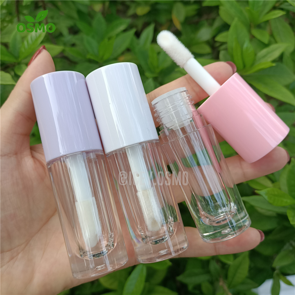 Osmo wholesale private label cute thick wand bulk big brush applicator clear empty wand custom logo lipgloss tubes with boxes