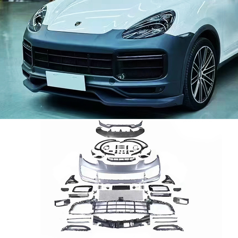 Car Conversion Upgrade bodykit for Porsche 2011-2014 Cayenne 958.1 old change new 9YA turbo front bumper car grille