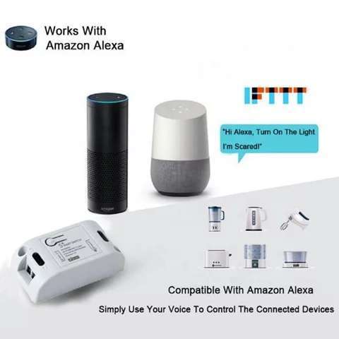 Universal Wifi Wall Switch 433 Mhz Wireless Remote Control Domotica Light Smart Home RF Relay Module Work With Alexa