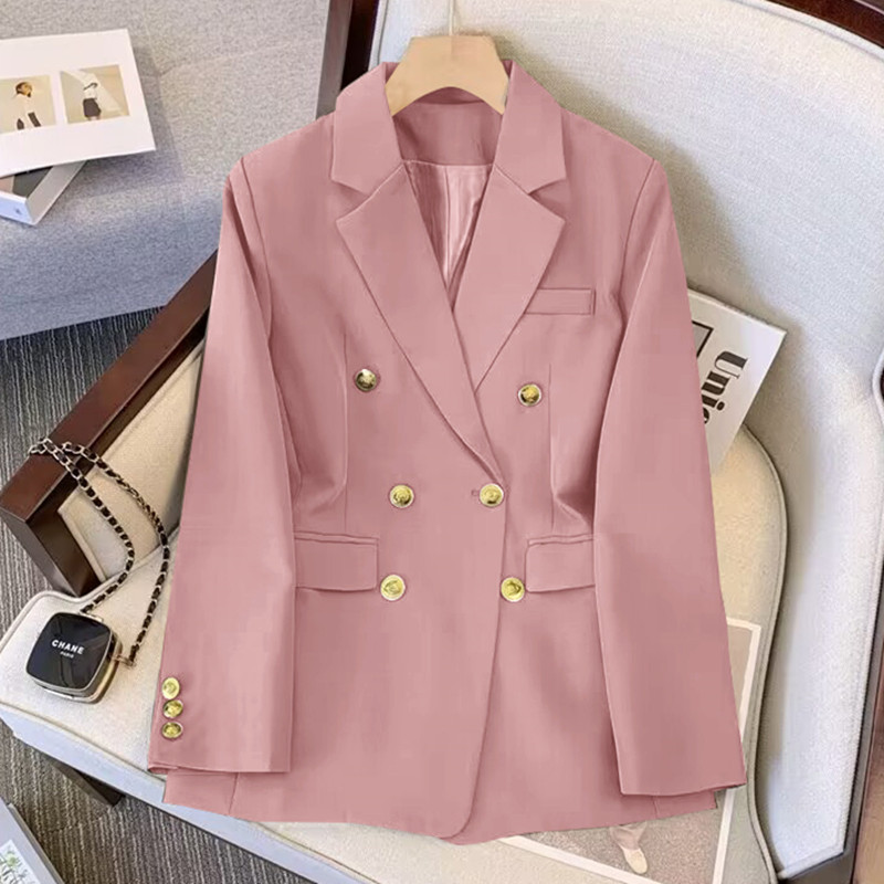 Wholesale new fashion trendsetter breasted trim suit women coat loose button jacket casual tops female lady office suit coat