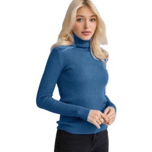 Turtleneck sweater Knitted Base shirt European and American 2023 Autumn Sweater Turtleneck pullover Sweater for women