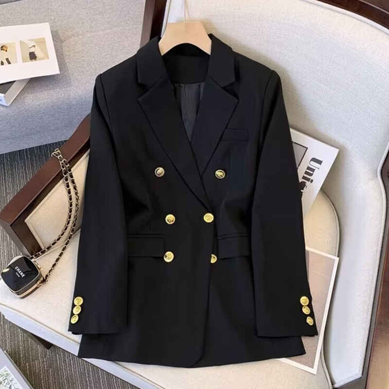 Wholesale new fashion trendsetter breasted trim suit women coat loose button jacket casual tops female lady office suit coat