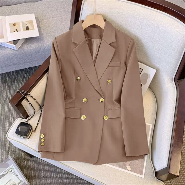 Wholesale new fashion trendsetter breasted trim suit women coat loose button jacket casual tops female lady office suit coat