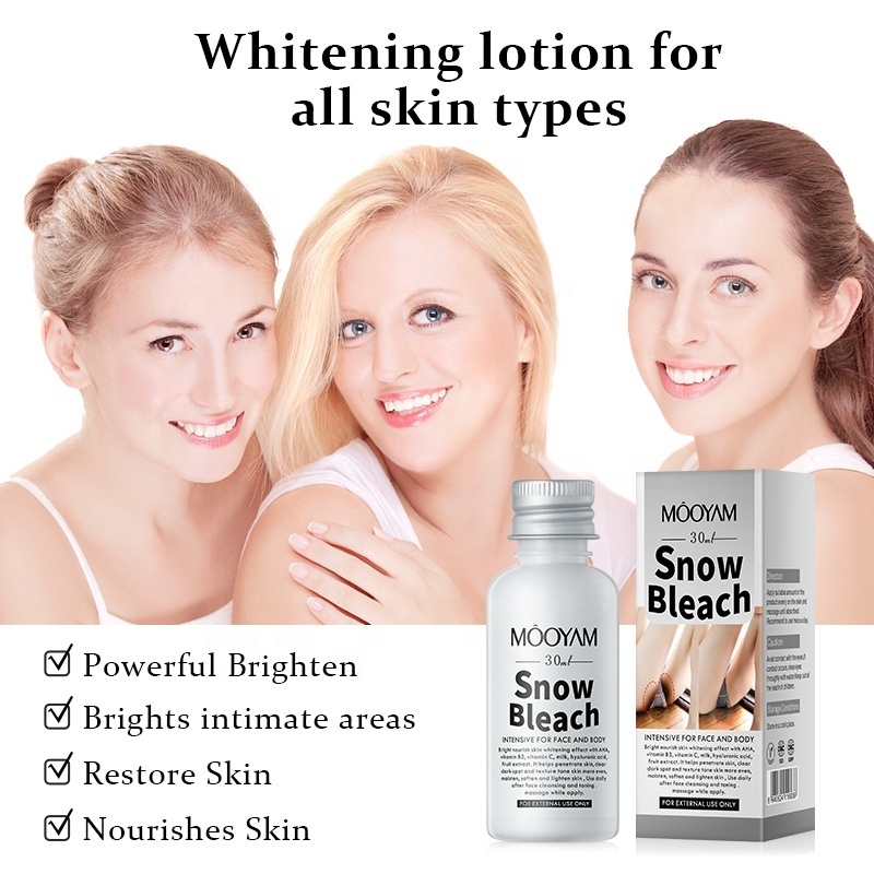 Intense Whitening Cream Snow Bleach Cream for Dark Underarms Bikini Area Lightening Private Part Inner Thigh Whitening Cream