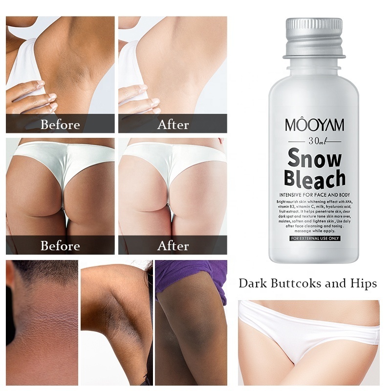 Intense Whitening Cream Snow Bleach Cream for Dark Underarms Bikini Area Lightening Private Part Inner Thigh Whitening Cream