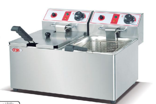 Restaurant Fast Food Counter Top Electric 1 tank fryer 3 basket Commercial Deep Fryer 45L